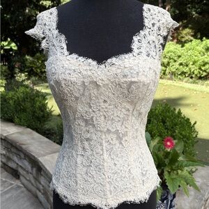 *Salon Sample* Monique Lhuillier Guiliana bridal top/blouse